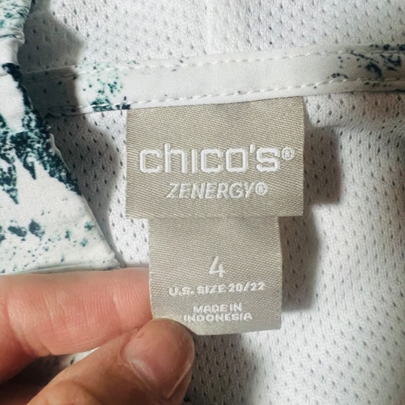 Chico's Zenergy Jacket Snake print blue. SZ 4 equivalent to 20/22 XXL Plus NWT - Picture 12 of 13